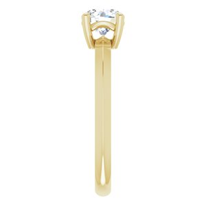 14K Yellow Gold 5.8 mm Round Ring Mounting – image 7