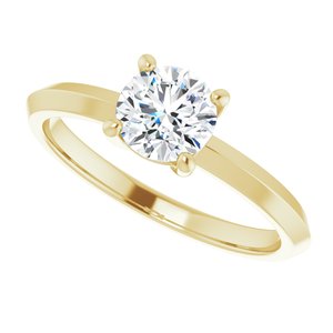 14K Yellow Gold 5.8 mm Round Ring Mounting – image 8