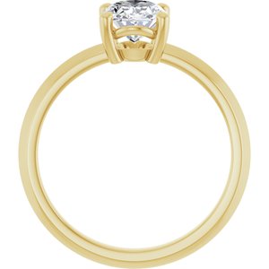 14K Yellow Gold 8x6 mm Oval Ring Mounting – image 3
