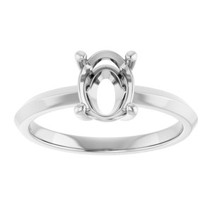 Sterling Silver 8x6 mm Oval Ring Mounting – image 6