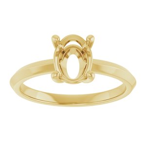 10K Yellow Gold 8x6 mm Oval Ring Mounting – image 6