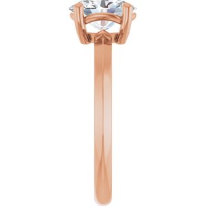 14K Rose Gold 8x6 mm Oval Ring Mounting – image 7