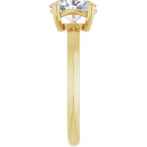 18K Yellow Gold 8x6 mm Oval Ring Mounting – image 7