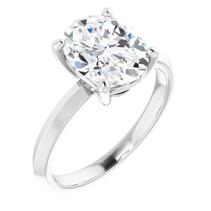 Continuum Sterling Silver 10x8 mm Oval Ring Mounting