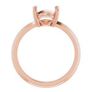 10K Rose Gold 10x8 mm Oval Ring Mounting – image 4