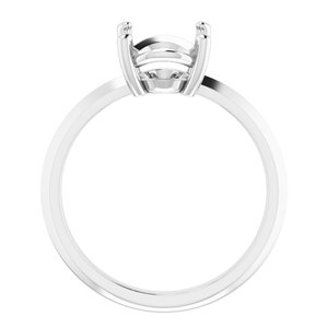14K X1 White Gold 10x8 mm Oval Ring Mounting – image 4