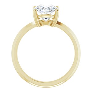18K Yellow Gold 10x8 mm Oval Ring Mounting – image 3
