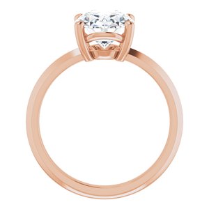 18K Rose Gold 10x8 mm Oval Ring Mounting – image 3