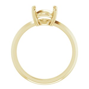 14K Yellow Gold 10x8 mm Oval Ring Mounting – image 4