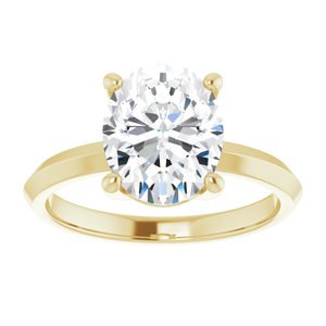 10K Yellow Gold 10x8 mm Oval Ring Mounting – image 5