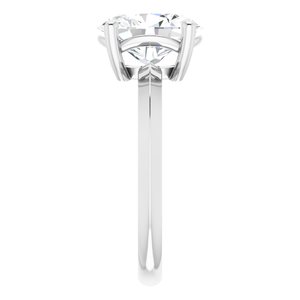 14K White Gold 10x8 mm Oval Ring Mounting – image 7