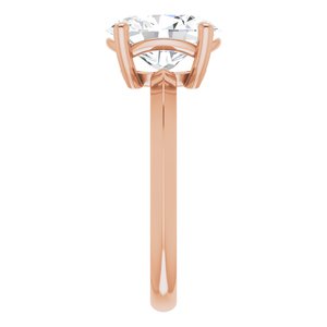 14K Rose Gold 10x8 mm Oval Ring Mounting – image 7