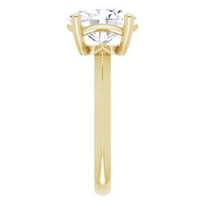 18K Yellow Gold 10x8 mm Oval Ring Mounting – image 7