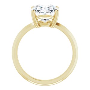 10K Yellow Gold 11x9 mm Oval Ring Mounting – image 3