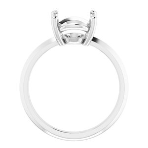 18K White Gold 11x9 mm Oval Ring Mounting – image 4