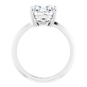 14K X1 White Gold 11x9 mm Oval Ring Mounting – image 3