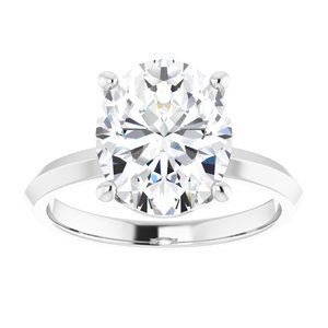Platinum 11x9 mm Oval Ring Mounting – image 5
