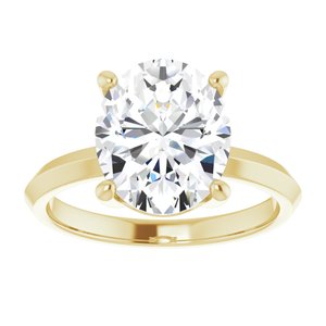 14K Yellow Gold 11x9 mm Oval Ring Mounting – image 5