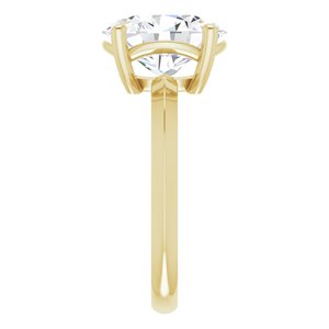 14K Yellow Gold 11x9 mm Oval Ring Mounting – image 7