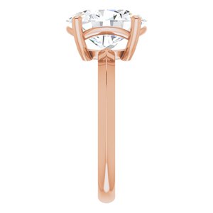 14K Rose Gold 11x9 mm Oval Ring Mounting – image 7