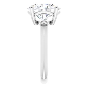 10K White Gold 11x9 mm Oval Ring Mounting – image 7