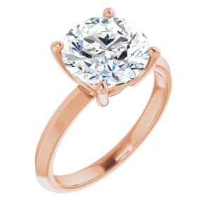 10K Rose Gold 9.4 mm Round Ring Mounting
