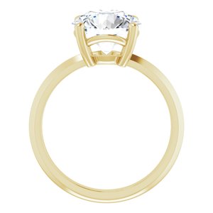 14K Yellow Gold 9.4 mm Round Ring Mounting – image 3