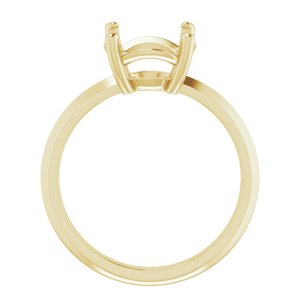 18K Yellow Gold 9.4 mm Round Ring Mounting – image 4