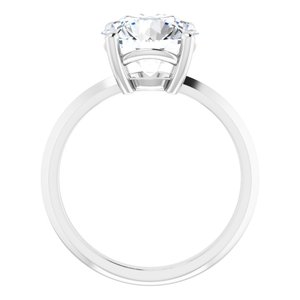 10K White Gold 9.4 mm Round Ring Mounting – image 3
