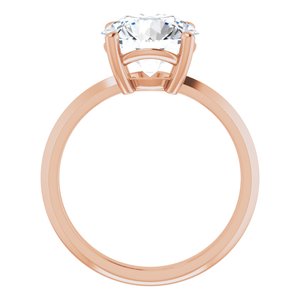 14K Rose Gold 9.4 mm Round Ring Mounting – image 3