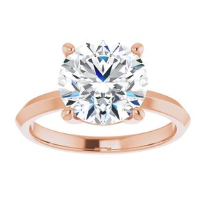 10K Rose Gold 9.4 mm Round Ring Mounting – image 5