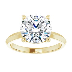 14K Yellow Gold 9.4 mm Round Ring Mounting – image 5