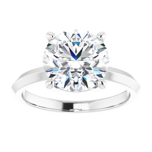 14K X1 White Gold 9.4 mm Round Ring Mounting – image 5