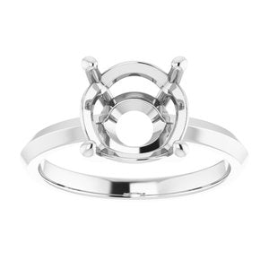 Continuum Sterling Silver 9.4 mm Round Ring Mounting – image 6