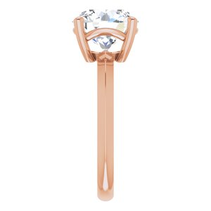 14K Rose Gold 9.4 mm Round Ring Mounting – image 7