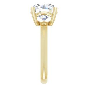 18K Yellow Gold 9.4 mm Round Ring Mounting – image 7