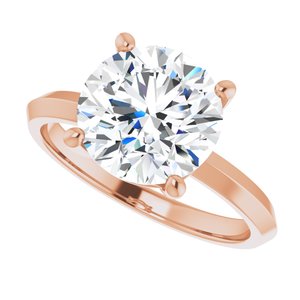 10K Rose Gold 9.4 mm Round Ring Mounting – image 8
