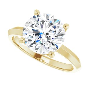 14K Yellow Gold 9.4 mm Round Ring Mounting – image 8