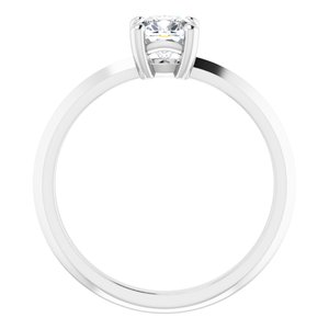 14K X1 White Gold 5 mm Cushion Ring Mounting – image 3