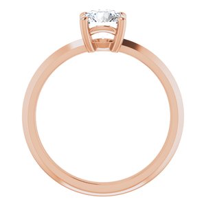 18K Rose Gold 6 mm Round Ring Mounting – image 3