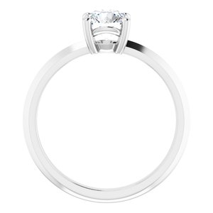 10K White Gold 6 mm Round Ring Mounting – image 3