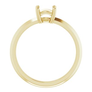 10K Yellow Gold 6 mm Round Ring Mounting – image 4