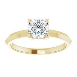 10K Yellow Gold 6 mm Round Ring Mounting – image 5