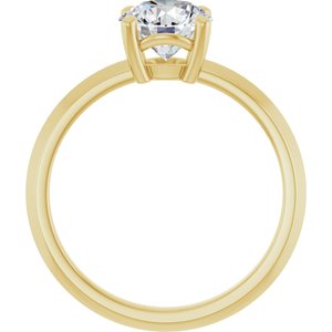 10K Yellow Gold 7 mm Round Ring Mounting – image 3