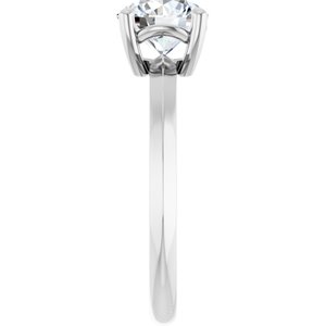 14K X1 White Gold 7 mm Round Ring Mounting – image 7