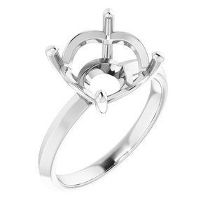 Sterling Silver 11 mm Round Ring Mounting – image 2