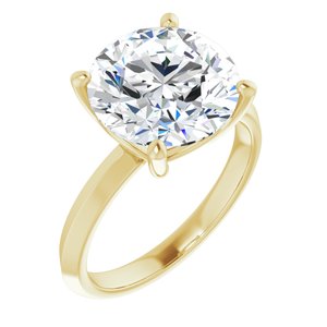 18K Yellow Gold 11 mm Round Ring Mounting