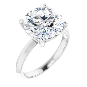 18K White Gold 11 mm Round Ring Mounting