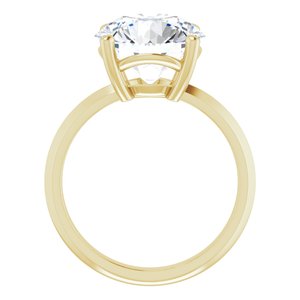 10K Yellow Gold 11 mm Round Ring Mounting – image 3