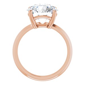 18K Rose Gold 11 mm Round Ring Mounting – image 3